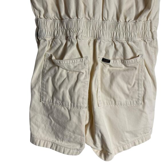 Lee Short Union-Alls Cream Utility Denim Romper Size Small - Picture 13 of 16